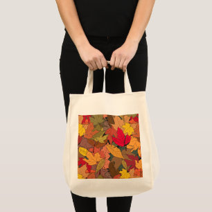 Colourful autumn leaves tote bag