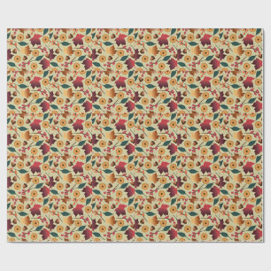 Colourful Autumn Pattern Wrapping Paper