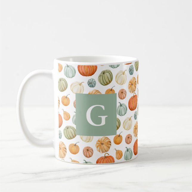 Colourful Autumn Pumpkins Mug (Left)