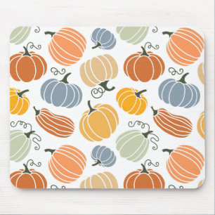 Colourful Autumn Pumpkins Pattern Mouse Mat