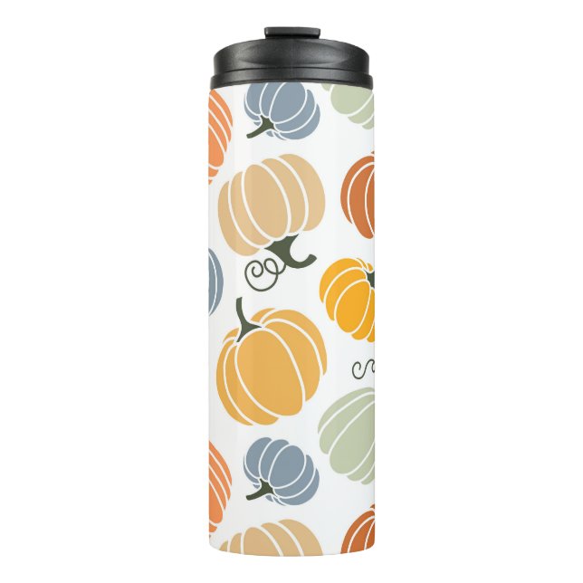 Colourful Autumn Pumpkins Pattern Thermal Tumbler (Front)