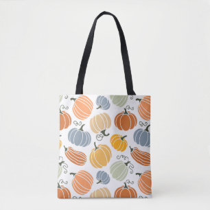 Colourful Autumn Pumpkins Pattern Tote Bag