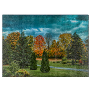 Colourful Autumn Scenic Photo Cutting Board