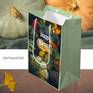 Colourful autumn squash and pumpkins Medium Gift Bag