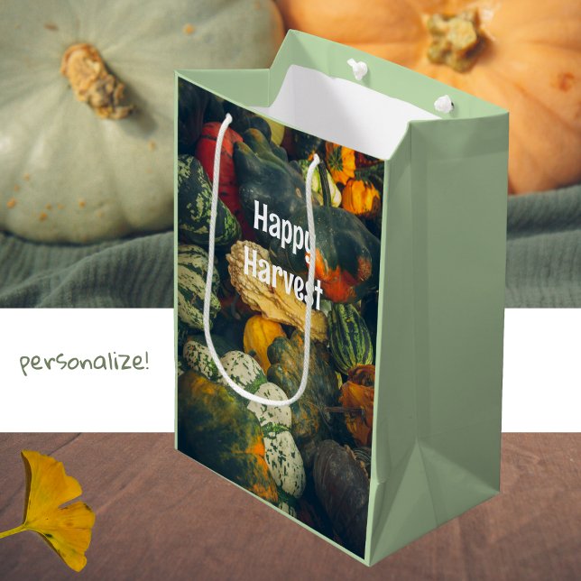  Colourful autumn squash and pumpkins Medium Gift Bag (Creator Uploaded)