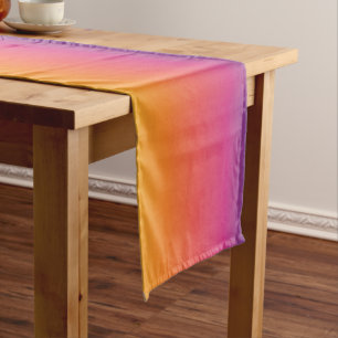 Colourful Autumn Sunset Gradient Short Table Runner