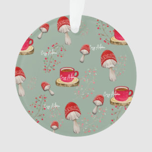 Colourful autumn watercolor pattern ornament