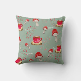 Colourful autumn watercolor pattern ornament cushion