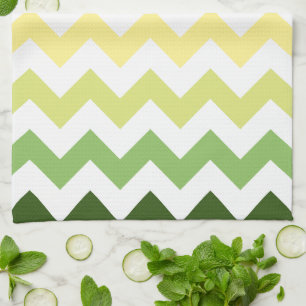 Colourful Autumnal Fall Chevron Tea Towel