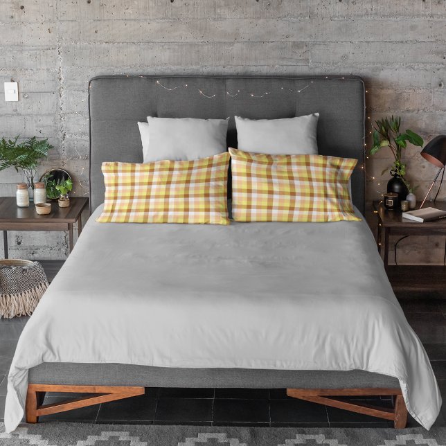 Colourful Autumnal Plaid Tartan Pillowcase (Creator Uploaded)