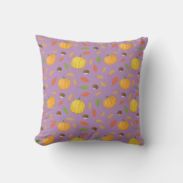 Colourful Autumnal Season - Nature Pattern  Cushion (Front)