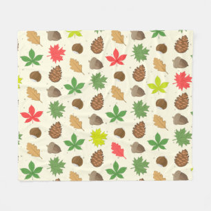 Colourful Autumnal Season - Nature Pattern Fleece Blanket