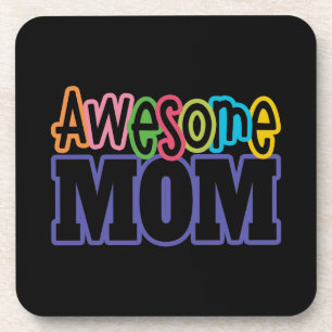 Colourful Awesome Mum Mother's Day   Coaster