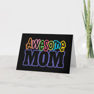 Colourful Awesome Mum Mother's Day Greeting Card