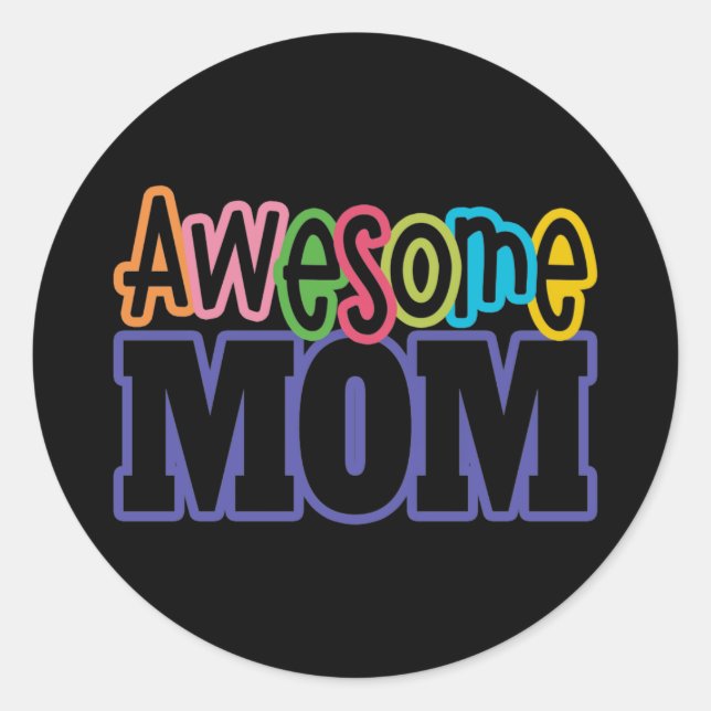 Colourful Awesome Mum Mother's Day | Sticker (Front)