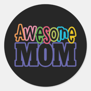 Colourful Awesome Mum Mother's Day Sticker