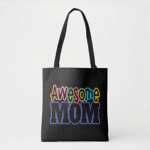 Colourful Awesome Mum Mother's Day   Tote Bag