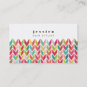 Colourful Aztec Arrows Pattern Hair Stylist Card