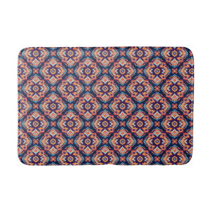 Colourful Aztec Geometric Pattern Bath Mat