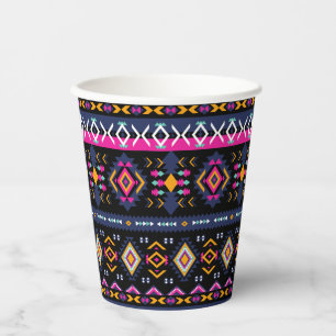 Colourful Aztec Paper Cups