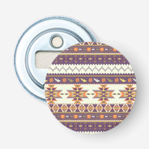 Colourful aztec pattern bottle opener