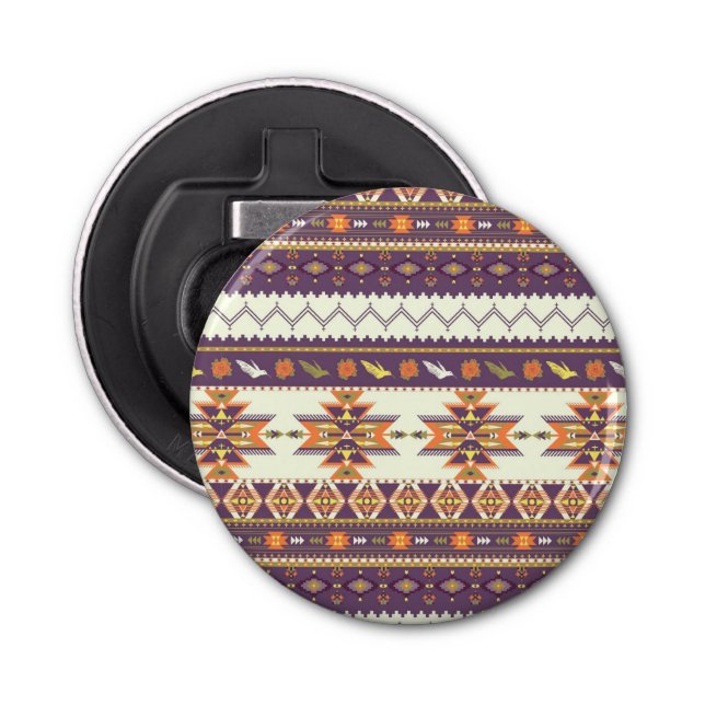 Colourful aztec pattern bottle opener (Front)