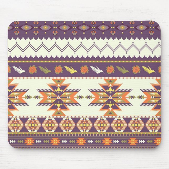Colourful aztec pattern mouse mat (Front)