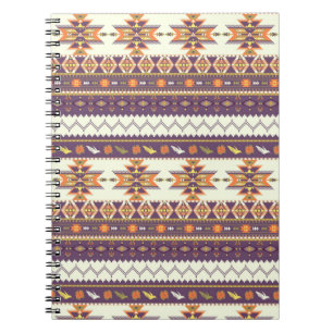 Colourful aztec pattern notebook