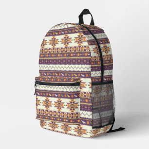 Colourful aztec pattern printed backpack