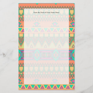 Colourful Aztec Pattern Stationery