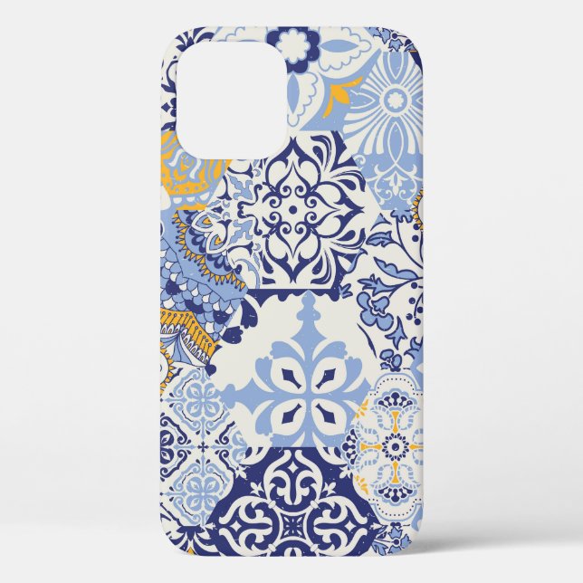 Colourful Azulejos tiles: hand-drawn pattern. Case-Mate iPhone Case (Back)