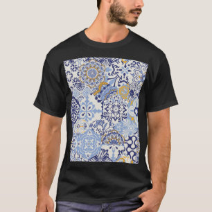 Colourful Azulejos tiles: hand-drawn pattern. T-Shirt