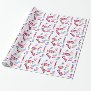 Colourful Baby Boy Shower Wrapping Paper
