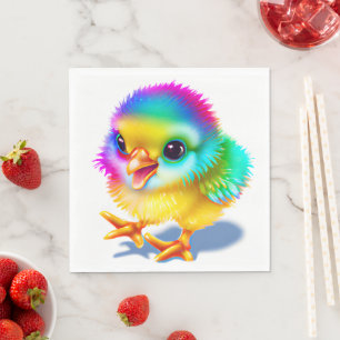 Colourful Baby Chicken Napkin