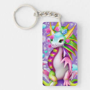 Colourful Baby Dragon Key Ring
