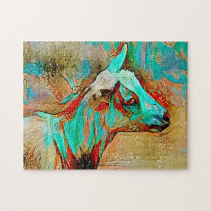 Colourful Baby Goat Art Puzzle