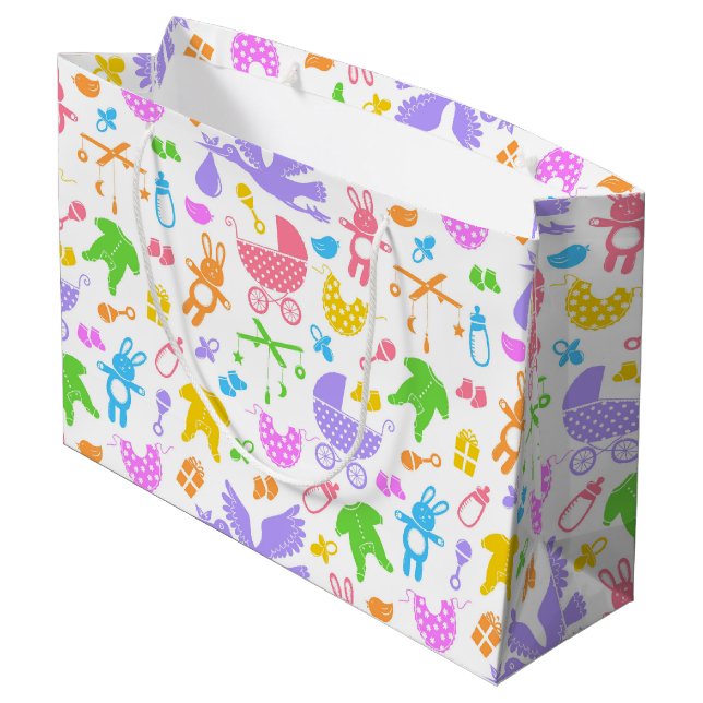 Colourful Baby  Large Gift Bag (Back Angled)
