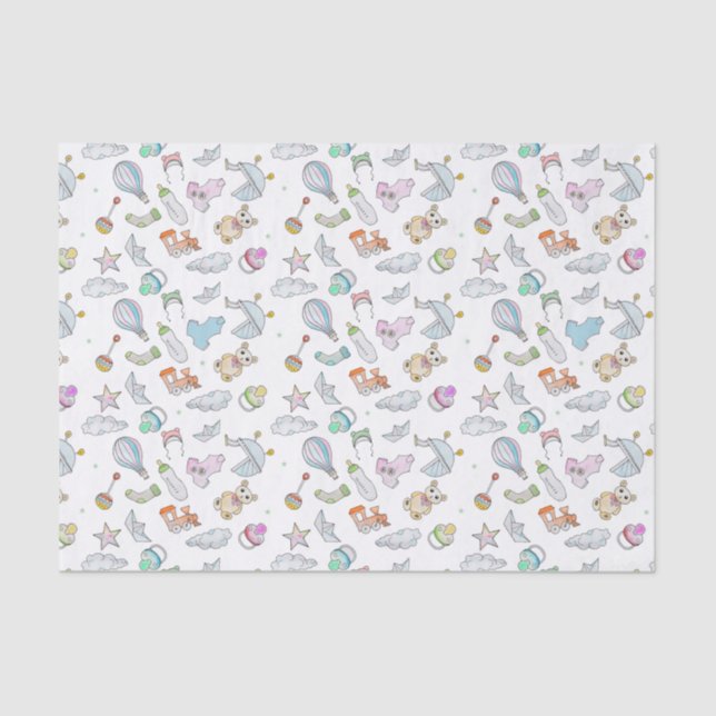 Colourful Baby Themed Tissue Paper (Front)