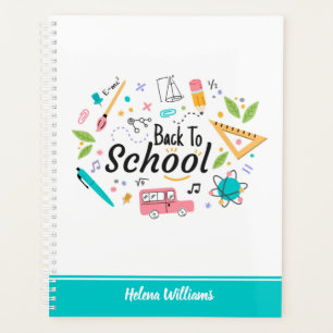 Colourful Back to School Custom Student Teacher Planner