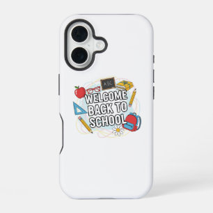 Colourful Back to School Illustration iPhone 16 Case