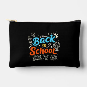 Colourful Back to School Typography Design Accessory Pouch