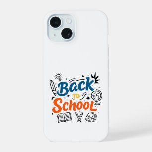 Colourful Back to School Typography Design iPhone 15 Case