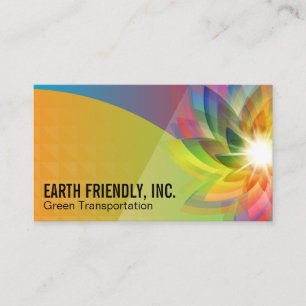 Colourful Background   Digital Flower Business Card