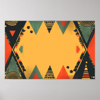 Colourful background in a tribal style poster