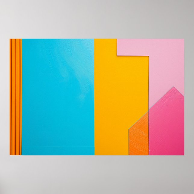 Colourful background of rectangles poster (Front)