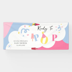 Colourful Background Popsicle Baby Shower Banner