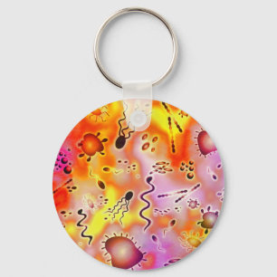 Colourful Bacteria Key Ring