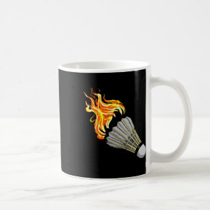 Colourful Badminton Flame Shuttle Art Sports Coffee Mug