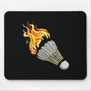Colourful Badminton Flame Shuttle Art Sports  Mouse Mat