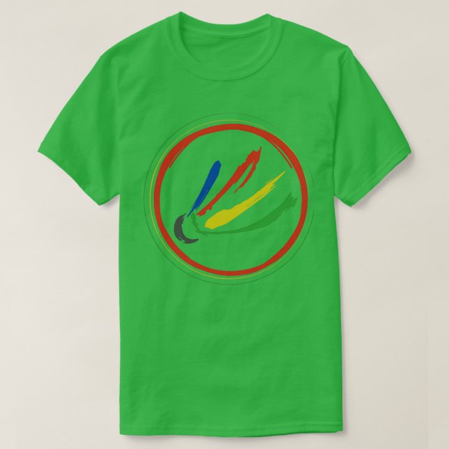 colourful badminton icon T T-Shirt (Design Front)